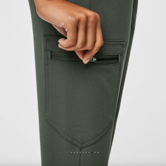 Figs Moss Green Zamora Jogger Scrub Pants - Picture 7 of 12